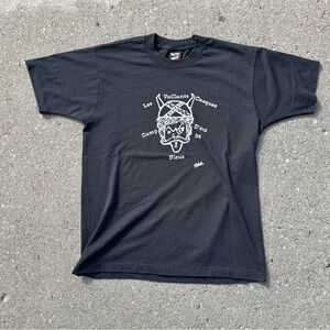 Vintage 90s french summer camp tee with viking head